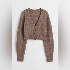 H&M Cropped Button Sweater